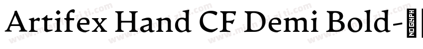 Artifex Hand CF Demi Bold字体转换
